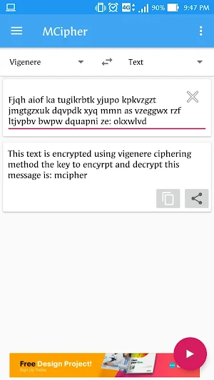 MCipher - Encrypt & Decrypt Screenshot 1