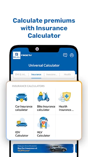 Bajaj Markets: EMI Calculator Screenshot 1