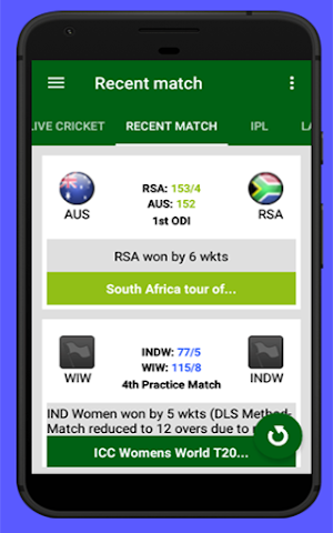 CrickUp - Fast Cricket Live Sc Screenshot 2