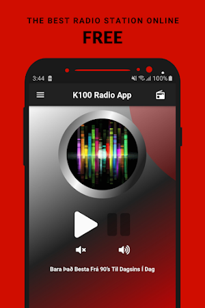 K100 Radio App Iceland Útvarp FM Free Online Screenshot 0