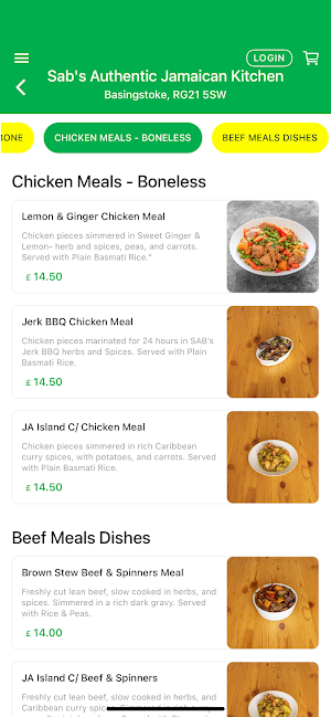 Sab's Jamaican Kitchen Screenshot 1