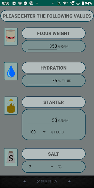 Bread Dough Calculator Screenshot 1