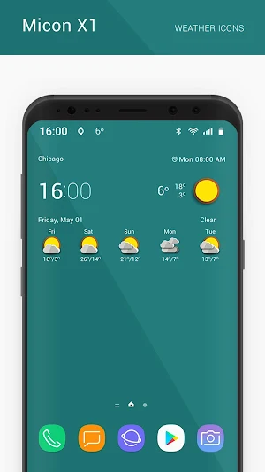 Micon X1 weather icon pack Screenshot 2