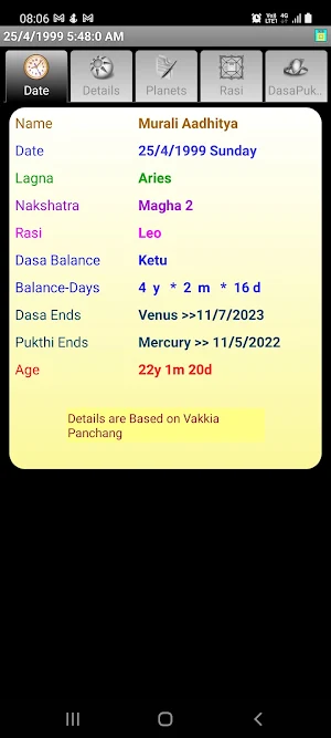 Vakkiam Astrology English Screenshot 3
