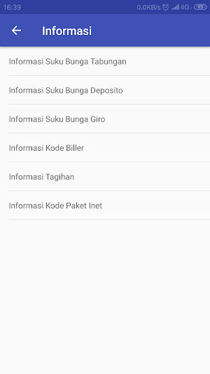 SMS Banking Bank Papua Screenshot 2