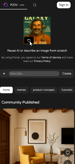 P20V mobile Screenshot 1