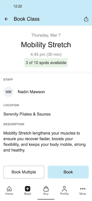 Serenity Pilates & Saunas Screenshot 2