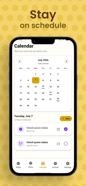 Beekeeping Log & Calendar Screenshot 2