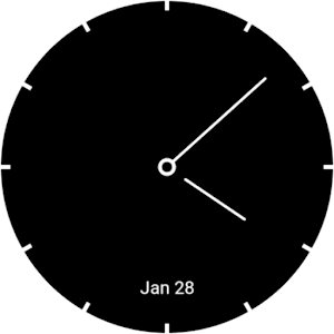 Snowfall Analog Watch Face Screenshot 1