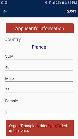 VUMI Plans Screenshot 3