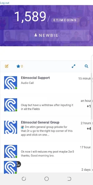 Etimsocial Chat Messenger Screenshot 1