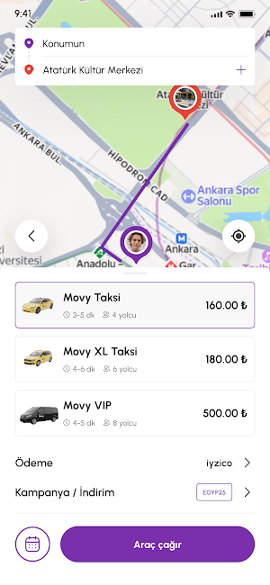 Movy: Ulaşım Platformu Screenshot 2