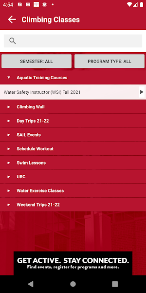 EWU Campus Rec Screenshot 2