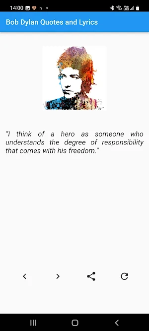 Bob Dylan Quotes and Lyrics Screenshot 1