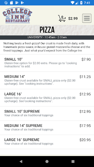 College Inn Restaurant Screenshot 1