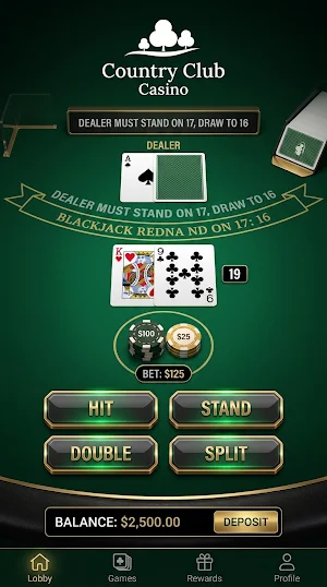Country Club Casino Screenshot 1