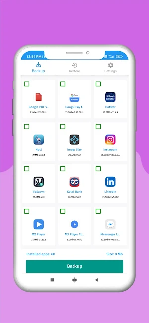 App Backup & Restore Screenshot 1