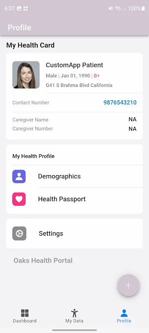 Oaks Health Portal Screenshot 3