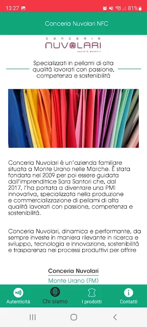 Conceria Nuvolari NFC Screenshot 1