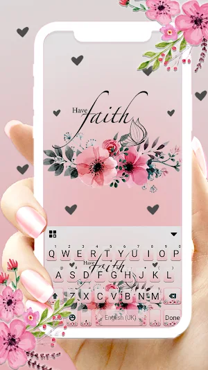 Faith Blossom Keyboard Background Screenshot 0