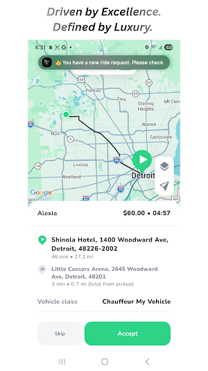 LLUX Chauffeur Screenshot 1