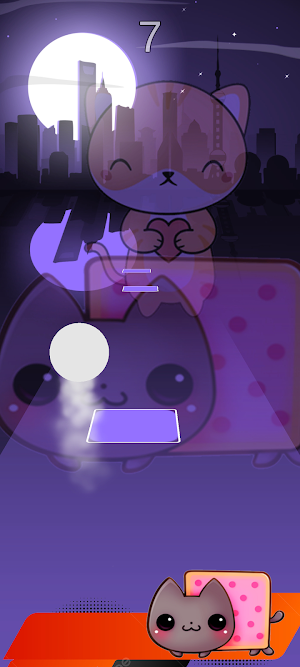 Nyan Kawaii Meow Tiles Hop Screenshot 2