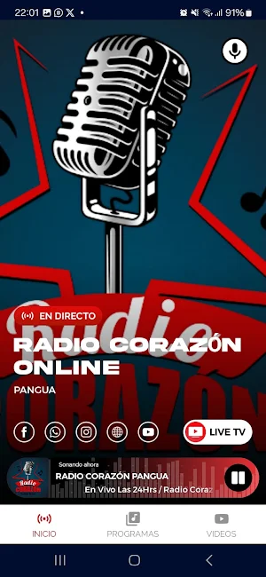 Radio Corazón Pangua Online Screenshot 1