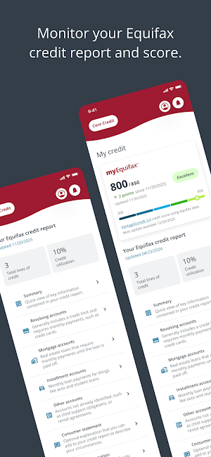 myEquifax Screenshot 1