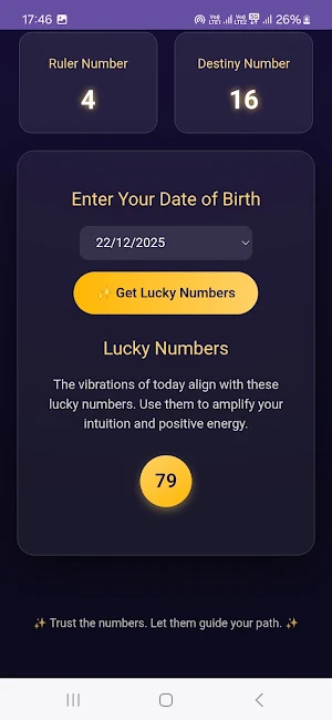 Todays Lucky Number Numerology Screenshot 2