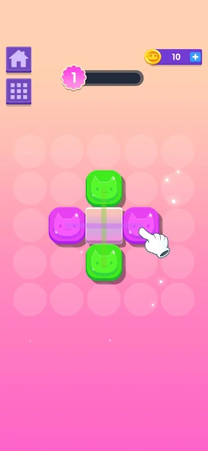 Cat Blocks Blast - Cubes Crush Screenshot 1