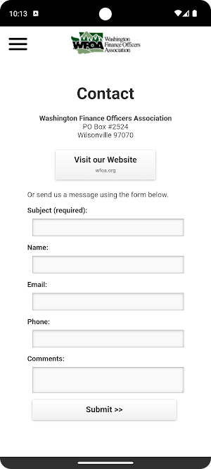 WFOA Membership App Screenshot 1