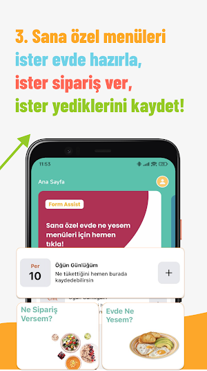 Form Assist: Beslenme Asistanı Screenshot 2