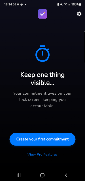 CommitNow - focus timer Screenshot 0