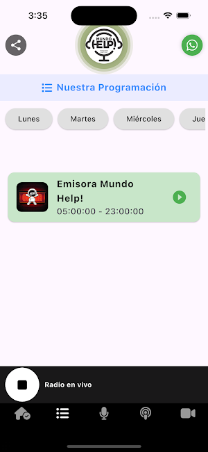 Emisora Mundo Help! Screenshot 1