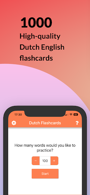 Dutch Flashcards - 1000 Words Screenshot 0