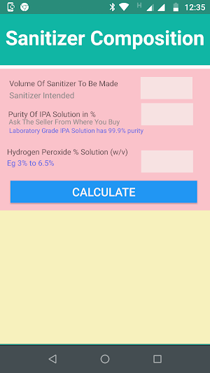 Hand Sanitizer Preparation Tool Screenshot 0