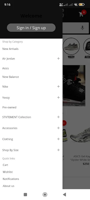 STVTEMENT Sneaker Boutique Screenshot 1