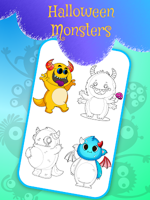 Halloween Monster Coloring Book Screenshot 1