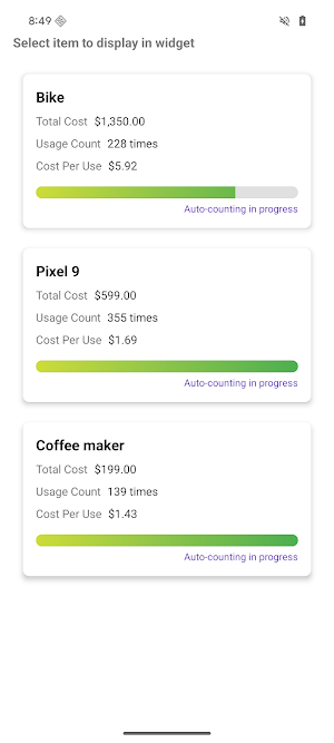 Worth It - Usage Counter Screenshot 3