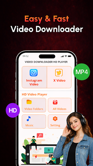 Video Downloader & HD Player Screenshot 1