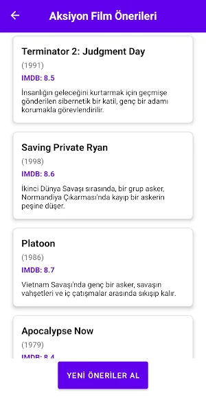 Film ve Dizi Önerileri AI Screenshot 3