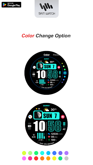 SamWatch Digital Neon 1 Screenshot 3