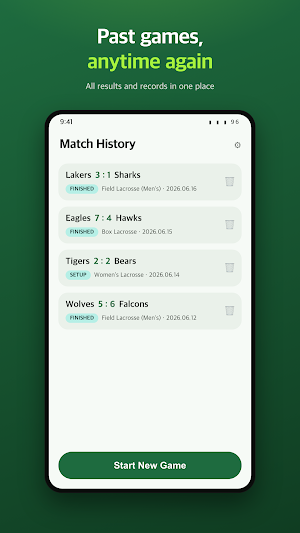 LacrosseScore Screenshot 2