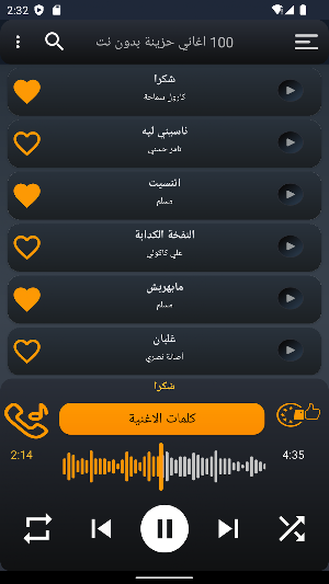 100 اغاني حزينة بدون نت +كلمات Screenshot 3