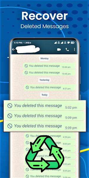 Recover deleted messages : WA Screenshot 0