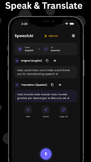 SpeechAI - AI Voice Translator Screenshot 1