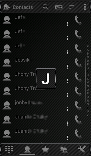 Theme Black Carbon RocketDial Screenshot 1