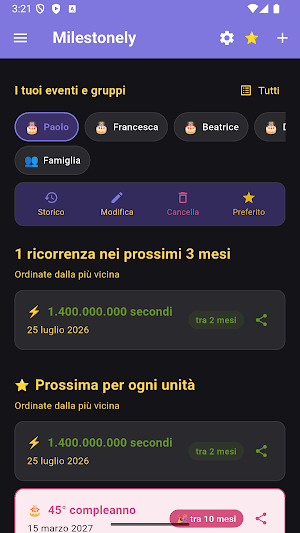 Milestonely Screenshot 1