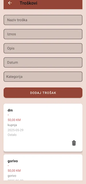 Upravljanje budžetom Screenshot 2