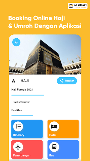 Alghazi Travel : Aplikasi Jamaah Umroh dan Haji Screenshot 1